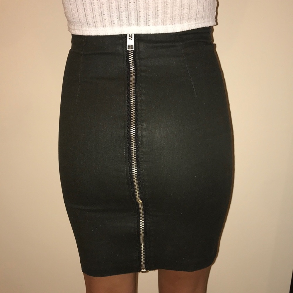 All saints army green pencil skirt